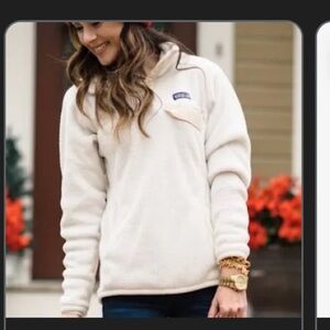 Patagonia Snap-T Pullover Fleece Polartec Sweatshirt Raw Linen Women’s size S